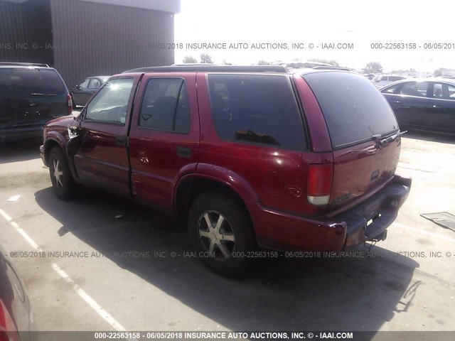 1GHDT13W7W2701236 - 1998 OLDSMOBILE BRAVADA MAROON photo 3