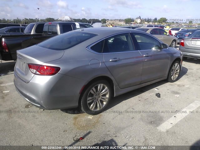 1C3CCCAB0GN103541 - 2016 CHRYSLER 200 LIMITED SILVER photo 4
