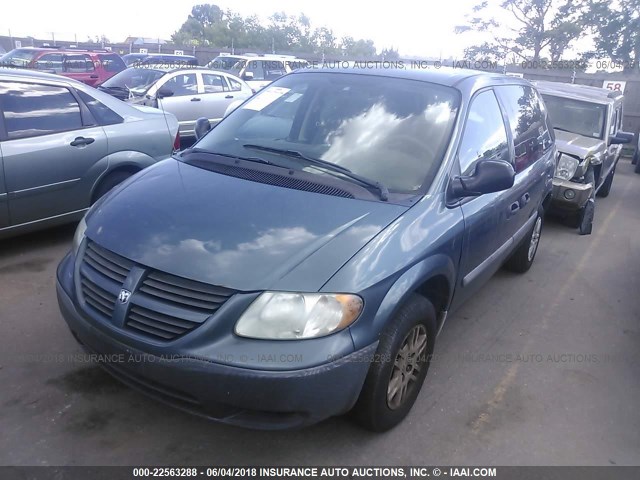 1D4GP25B35B319228 - 2005 DODGE CARAVAN SE GREEN photo 2