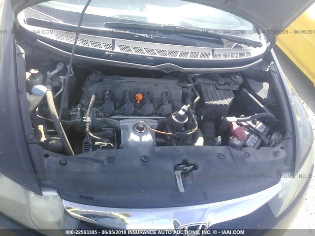 19XFA1F98AE003837 - 2010 HONDA CIVIC EXL BLACK photo 10