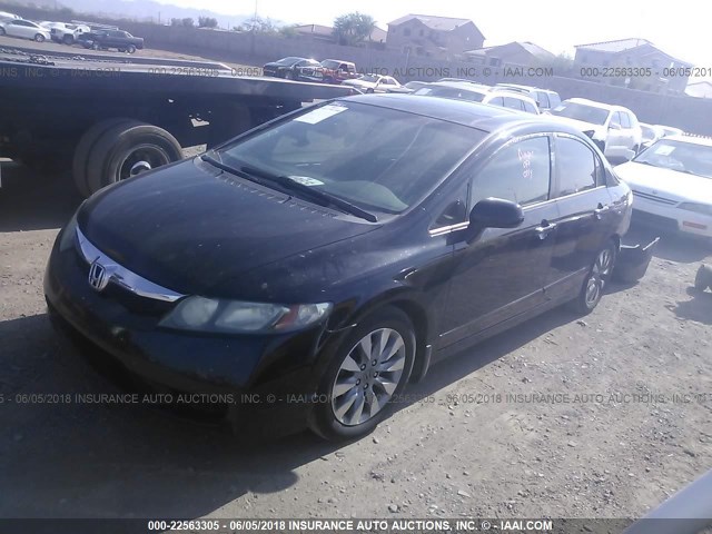 19XFA1F98AE003837 - 2010 HONDA CIVIC EXL BLACK photo 2