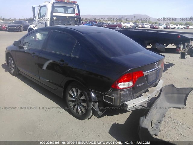 19XFA1F98AE003837 - 2010 HONDA CIVIC EXL BLACK photo 3