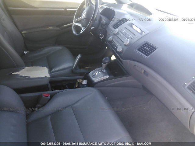 19XFA1F98AE003837 - 2010 HONDA CIVIC EXL BLACK photo 5