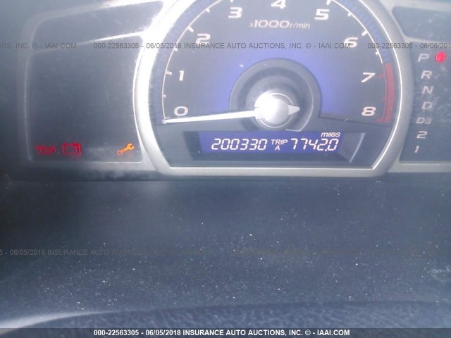 19XFA1F98AE003837 - 2010 HONDA CIVIC EXL BLACK photo 7