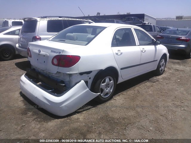 1NXBR32E43Z024335 - 2003 TOYOTA COROLLA CE/LE/S WHITE photo 4