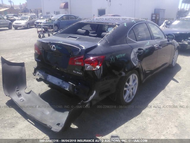 JTHBE262465006022 - 2006 LEXUS IS 350 BLACK photo 4