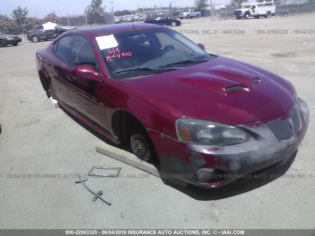 2G2WR524541112529 - 2004 PONTIAC GRAND PRIX GTP BURGUNDY photo 1