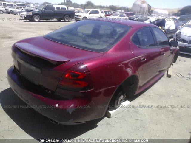 2G2WR524541112529 - 2004 PONTIAC GRAND PRIX GTP BURGUNDY photo 4