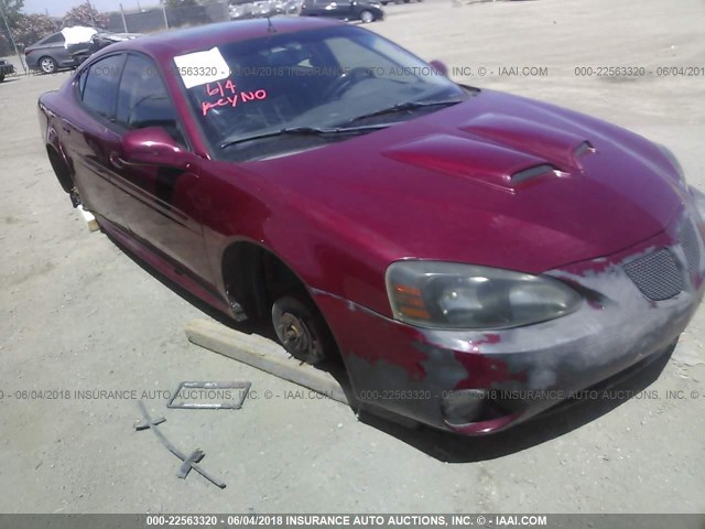 2G2WR524541112529 - 2004 PONTIAC GRAND PRIX GTP BURGUNDY photo 6