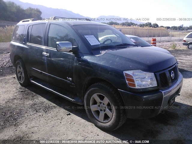 5N1AA08B86N717891 - 2006 NISSAN ARMADA SE/LE BLUE photo 1