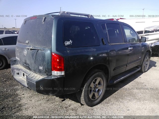 5N1AA08B86N717891 - 2006 NISSAN ARMADA SE/LE BLUE photo 4