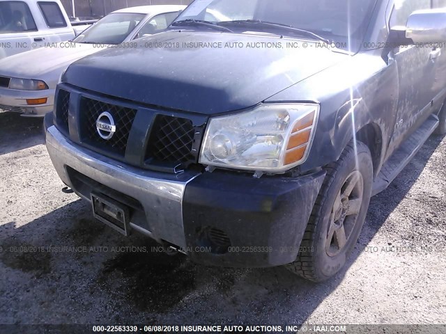 5N1AA08B86N717891 - 2006 NISSAN ARMADA SE/LE BLUE photo 6