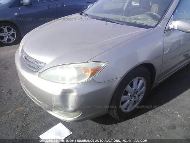 JTDBE30K930183612 - 2003 TOYOTA CAMRY LE/XLE GOLD photo 6