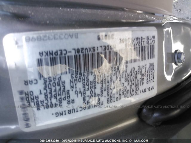 4T1BG22K8XU483623 - 1999 TOYOTA CAMRY CE/LE/XLE ნაცრისფერი ფოტო 9