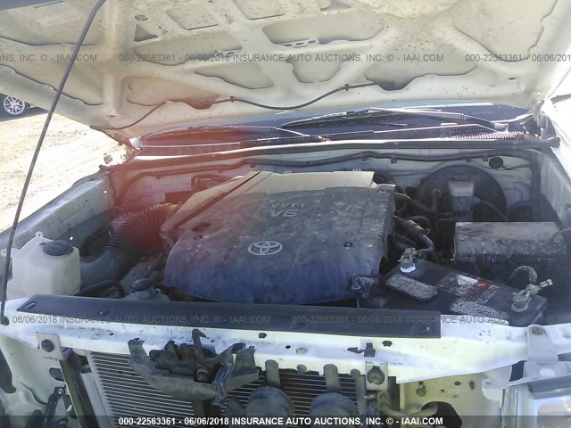 5TEJU62N77Z432809 - 2007 TOYOTA TACOMA DOUBLE CAB PRERUNNER WHITE photo 10