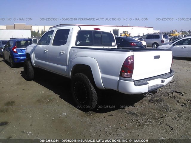 5TEJU62N77Z432809 - 2007 TOYOTA TACOMA DOUBLE CAB PRERUNNER WHITE photo 3