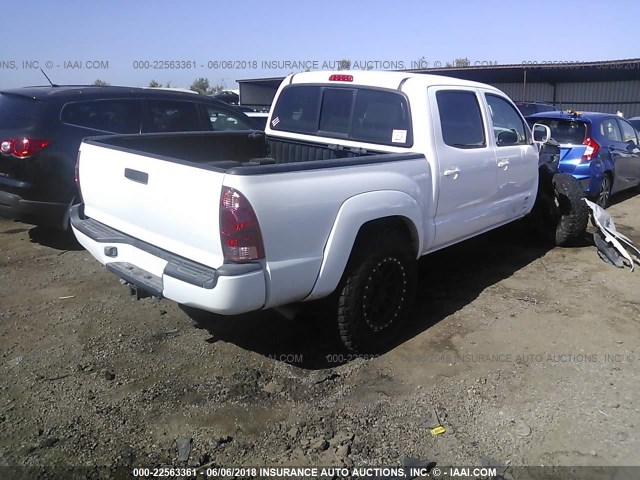 5TEJU62N77Z432809 - 2007 TOYOTA TACOMA DOUBLE CAB PRERUNNER WHITE photo 4