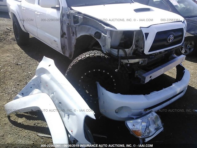 5TEJU62N77Z432809 - 2007 TOYOTA TACOMA DOUBLE CAB PRERUNNER WHITE photo 6