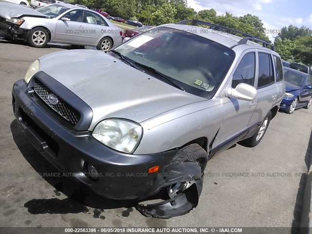 KM8SC13D43U502345 - 2003 HYUNDAI SANTA FE GLS/LX SILVER photo 2