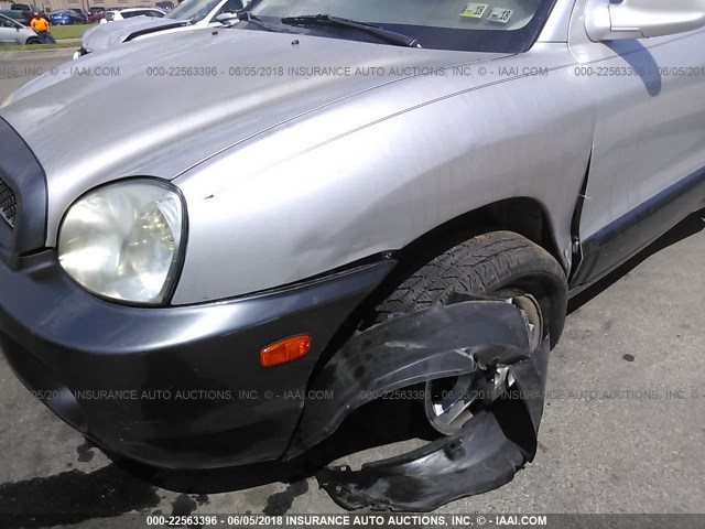 KM8SC13D43U502345 - 2003 HYUNDAI SANTA FE GLS/LX SILVER photo 6