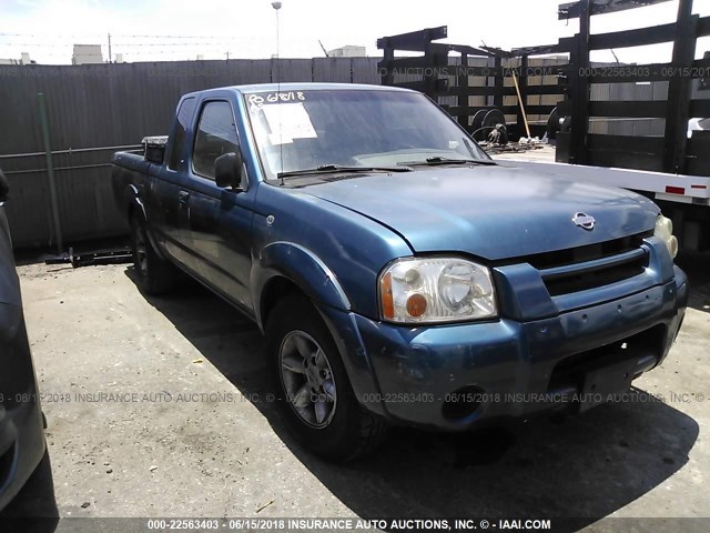 1N6DD26S61C312332 - 2001 NISSAN FRONTIER KING CAB XE BLUE photo 1