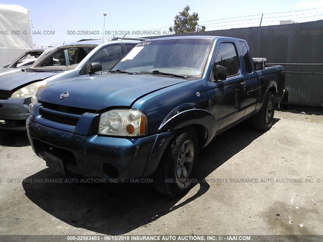 1N6DD26S61C312332 - 2001 NISSAN FRONTIER KING CAB XE BLUE photo 2