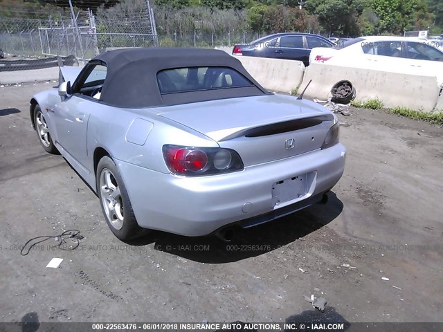 JHMAP11433T000034 - 2003 HONDA S2000 SILVER photo 3