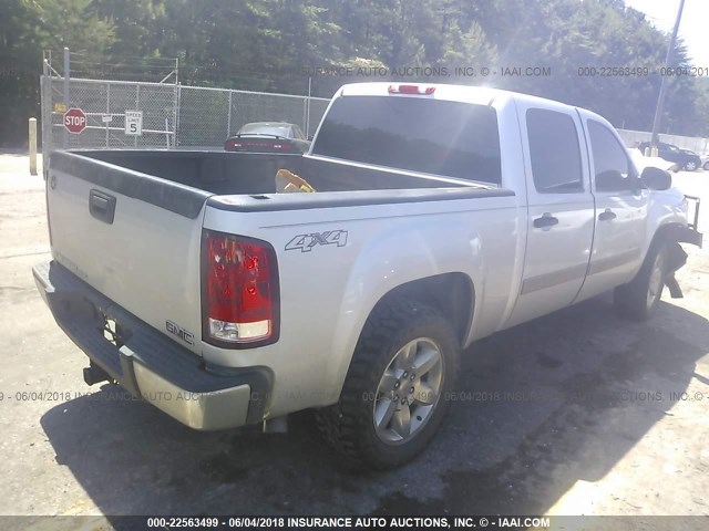 3GTP2VE79DG119405 - 2013 GMC SIERRA K1500 SLE SILVER photo 4