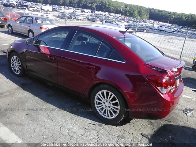 1G1PJ5SC2C7187570 - 2012 CHEVROLET CRUZE ECO RED photo 3