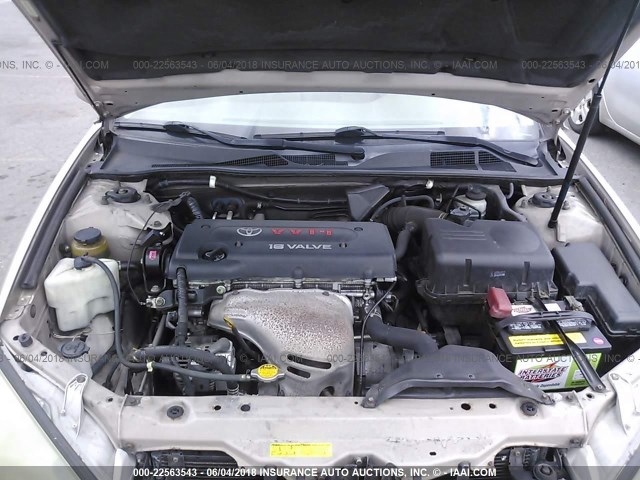 4T1BE32K52U639332 - 2002 TOYOTA CAMRY LE/XLE/SE 金色 照片 10