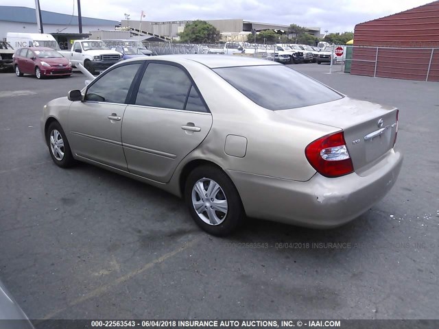 4T1BE32K52U639332 - 2002 TOYOTA CAMRY LE/XLE/SE 金色 照片 3