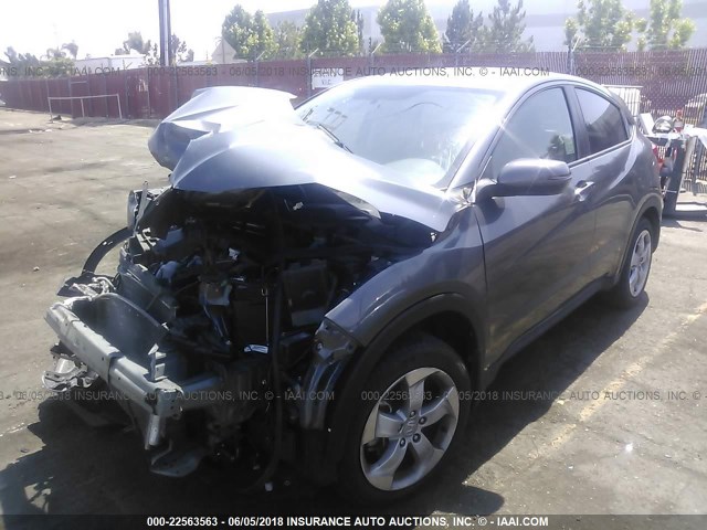 3CZRU5H57GM712001 - 2016 HONDA HR-V EX GRAY photo 2