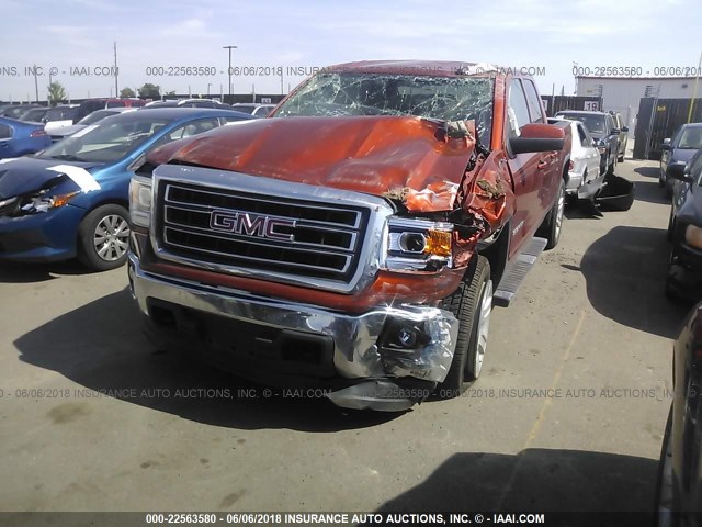 1GTV2UEH1FZ193124 - 2015 GMC SIERRA K1500 SLE ORANGE photo 2