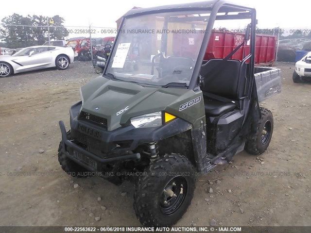 3NSRMA505HE896274 - 2017 POLARIS RANGER 500 GREEN photo 2