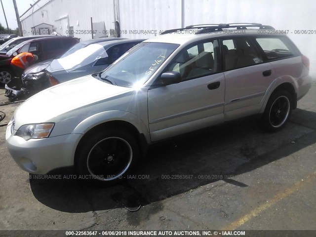 4S4BP61C057345359 - 2005 SUBARU LEGACY OUTBACK 2.5I GRAY photo 2