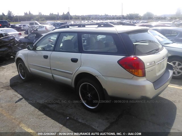 4S4BP61C057345359 - 2005 SUBARU LEGACY OUTBACK 2.5I GRAY photo 3