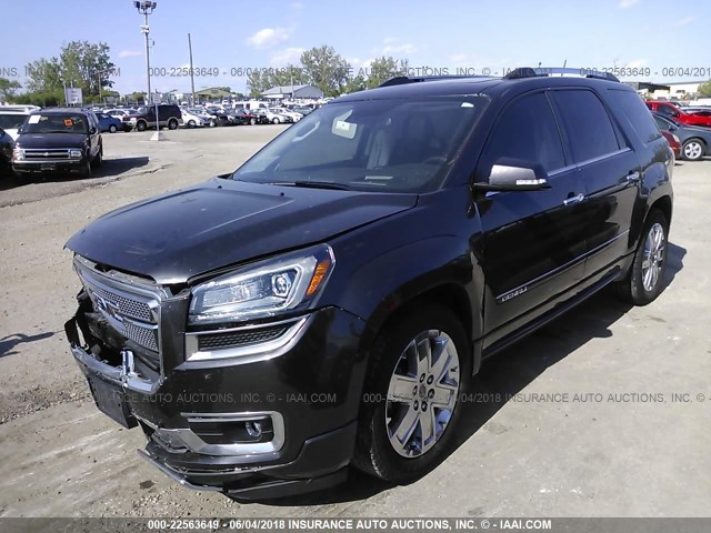 1GKKVTKD9FJ251408 - 2015 GMC ACADIA DENALI BLACK photo 2