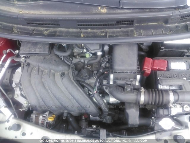 3N1CE2CP4HL371120 - 2017 NISSAN VERSA NOTE S/S PLUS/SV/SL/SR RED photo 10