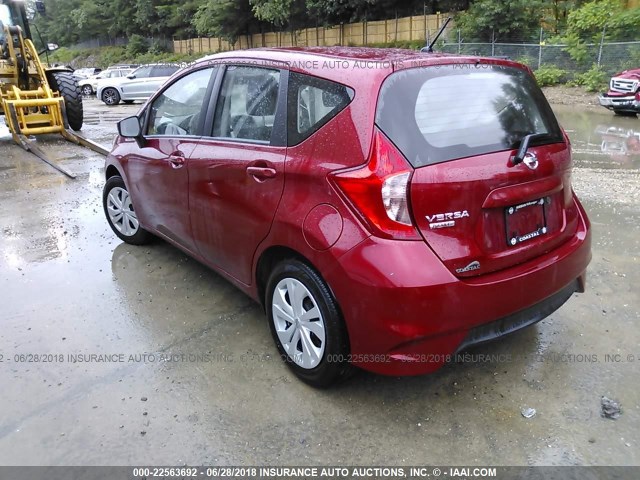 3N1CE2CP4HL371120 - 2017 NISSAN VERSA NOTE S/S PLUS/SV/SL/SR RED photo 3