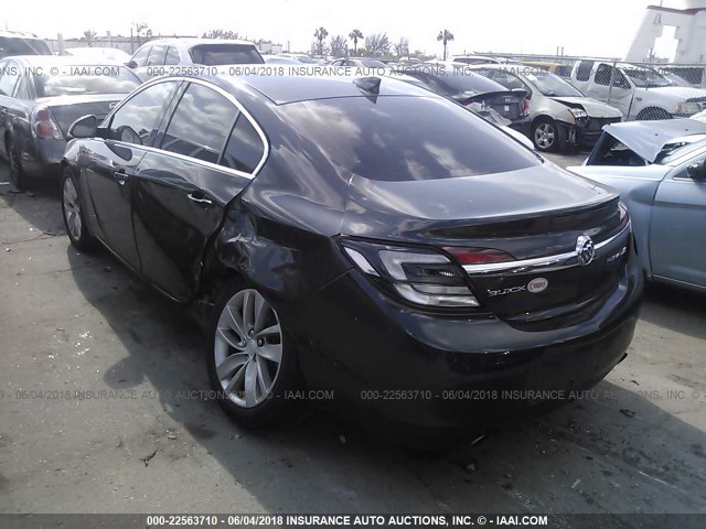 2G4GK5EX1F9291646 - 2015 BUICK REGAL GRAY photo 3