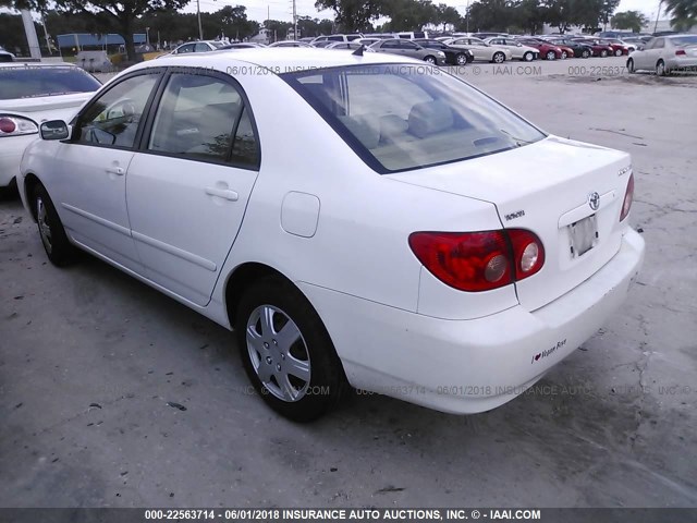 JTDBR32E052053768 - 2005 TOYOTA COROLLA CE/LE WHITE photo 3