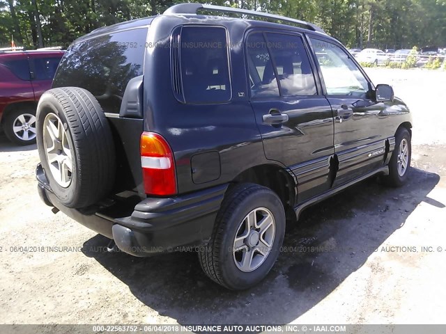 2CNBE634646900552 - 2004 CHEVROLET TRACKER LT BLACK photo 4