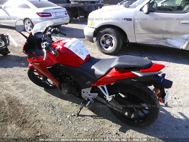 MLHPC4419D5003484 - 2013 HONDA CBR500 R RED photo 3