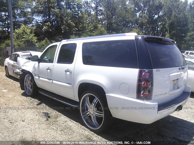 1GKFK66877J390141 - 2007 GMC YUKON XL DENALI WHITE photo 3