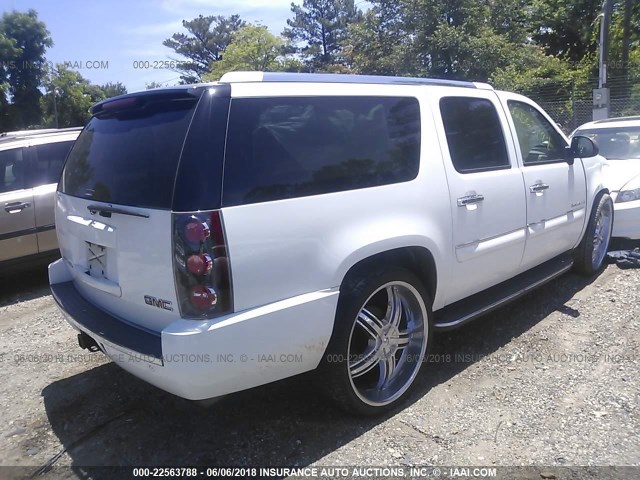 1GKFK66877J390141 - 2007 GMC YUKON XL DENALI WHITE photo 4