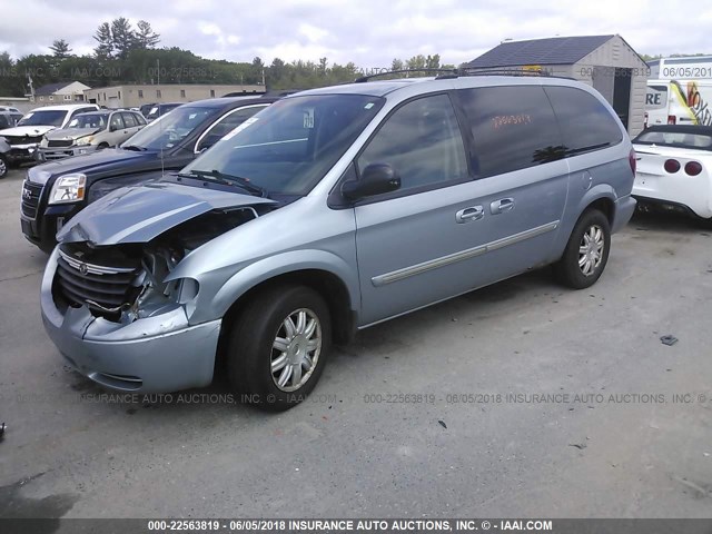 2A8GP54L76R717899 - 2006 CHRYSLER TOWN & COUNTRY TOURING BLUE photo 2