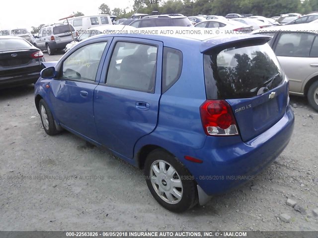 KL1TJ62644B186075 - 2004 CHEVROLET AVEO LS BLUE photo 3