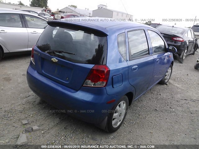 KL1TJ62644B186075 - 2004 CHEVROLET AVEO LS BLUE photo 4