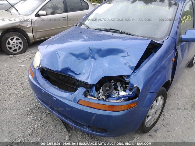 KL1TJ62644B186075 - 2004 CHEVROLET AVEO LS BLUE photo 6