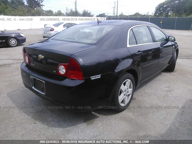 1G1ZG57B28F258481 - 2008 CHEVROLET MALIBU LS 黑色 照片 4